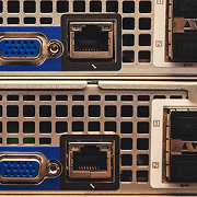 Infrastructure ports and hardware close-up.